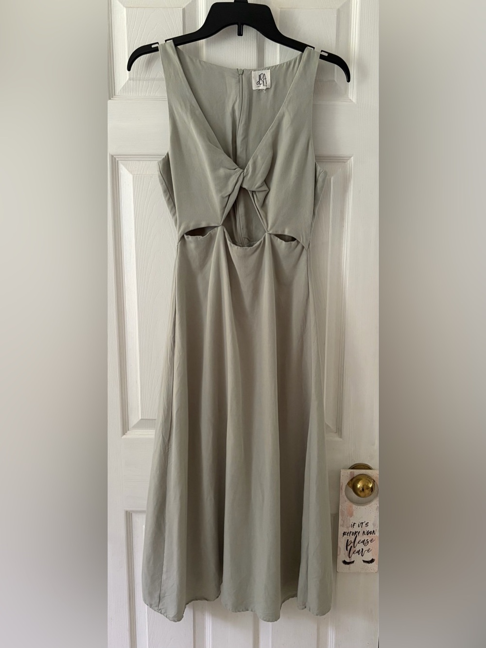 Dra Los Angeles Sage Green Cutout Maxi Dress